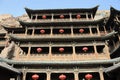 Wood frame in front of Cave 5 of Yungang Grottoes