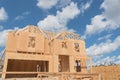 Wooden frame house under construction Pearland, Texas, USA Royalty Free Stock Photo