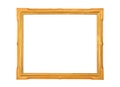 Wood frame isolated on white background. Wooden frame isolated. Golden frame isolated