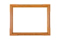 Wood frame isolated on white background. Wooden frame isolated. Golden frame isolated Royalty Free Stock Photo