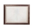 Wood frame with old paper Royalty Free Stock Photo