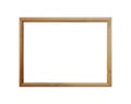 Wood frame or photo frame isolated on the white background. Object with clipping path.Vintage-Retro frame ideal for advertisement Royalty Free Stock Photo