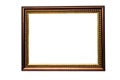 Wood frame or photo frame isolated on the white background. Object with clipping path Royalty Free Stock Photo