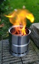 Wood gas burning Royalty Free Stock Photo