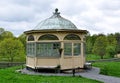 Wood gazebo in park