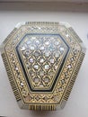 Wood golden Juwelry box with mother of pearl