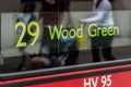 29 Wood Green bus route display board