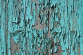 Old wooden board with old peeling green paint Royalty Free Stock Photo