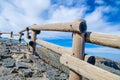 Wood guardrail Royalty Free Stock Photo