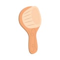 Wood hair brush icon vector design