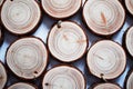 Wood handmade medals with linen twine