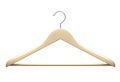 Wood hanger isolated on the white background