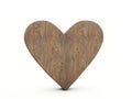 Wood heart symbol