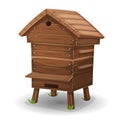 Wood Hive For Bees