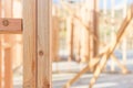 Wood Home Framing Abstract At Construction Site Royalty Free Stock Photo