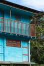 Wood house closeup details in Ecuador