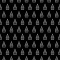 Wood house home icon seamless pattern on black background Royalty Free Stock Photo