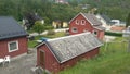 Wood houses in Norway fjords