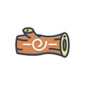 Color illustration icon for Wood, lumber and fuel Royalty Free Stock Photo