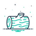Mix icon for Wood, timber and stack Royalty Free Stock Photo
