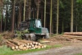 Tractor transporter, forest machine Royalty Free Stock Photo
