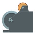 Wood industry process icon cartoon vector. Modern plant Royalty Free Stock Photo