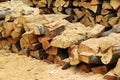 Wood inside sawmill