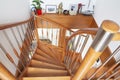 Wood interior staircase Royalty Free Stock Photo