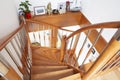 Wood interior staircase Royalty Free Stock Photo