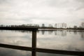 Wood Jetty by the Water Sky Clouds Pier Lake Trees Forest