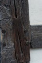 Wood Joint in Oak Beams on a Tudor Building Royalty Free Stock Photo