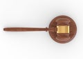 Wood Judge gavel isolated on a white background Royalty Free Stock Photo