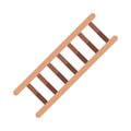 Wood ladder equipment repair construction flat icon style