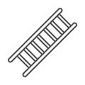 Wood ladder equipment repair construction line icon style