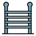 Wood ladder icon color outline vector Royalty Free Stock Photo