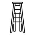 Wood ladder icon outline vector. Construction stair Royalty Free Stock Photo