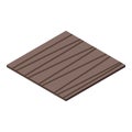 Wood laminate icon, isometric style