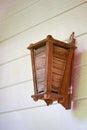 Wood lamp on the wall