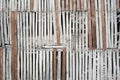 Wood Lath in Nailed to Wall Studs in Historic Building Royalty Free Stock Photo