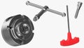 Wood Lathe Chuck Set with Adjustment Tools