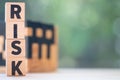 Wood letter block in word risk Royalty Free Stock Photo
