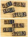 Tell them your story letterpress letters