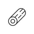 Wood log icon Flat line illustration Royalty Free Stock Photo