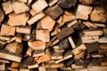 Wood log stockpile