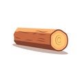 Wood log vector illustration, forestry and lumber industry concept