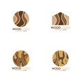 wood logo template icon illustration design vector, used for wood factories, wood plantations, log processing, wood furniture,