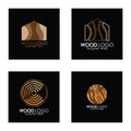 wood logo template icon illustration design vector, used for wood factories, wood plantations, log processing, wood furniture,