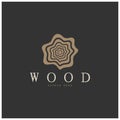 wood logo template icon illustration design vector, used for wood factories, wood plantations, log processing, wood furniture,