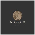 wood logo template icon illustration design vector, used for wood factories, wood plantations, log processing, wood furniture,