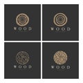 wood logo template icon illustration design vector, used for wood factories, wood plantations, log processing, wood furniture,